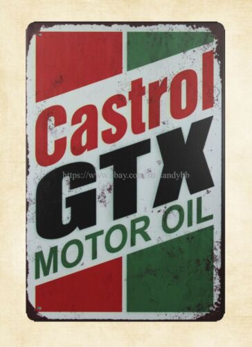 Castrol Oil Gtx - لافتة معدنية لزيت المحركات كاسترول جي