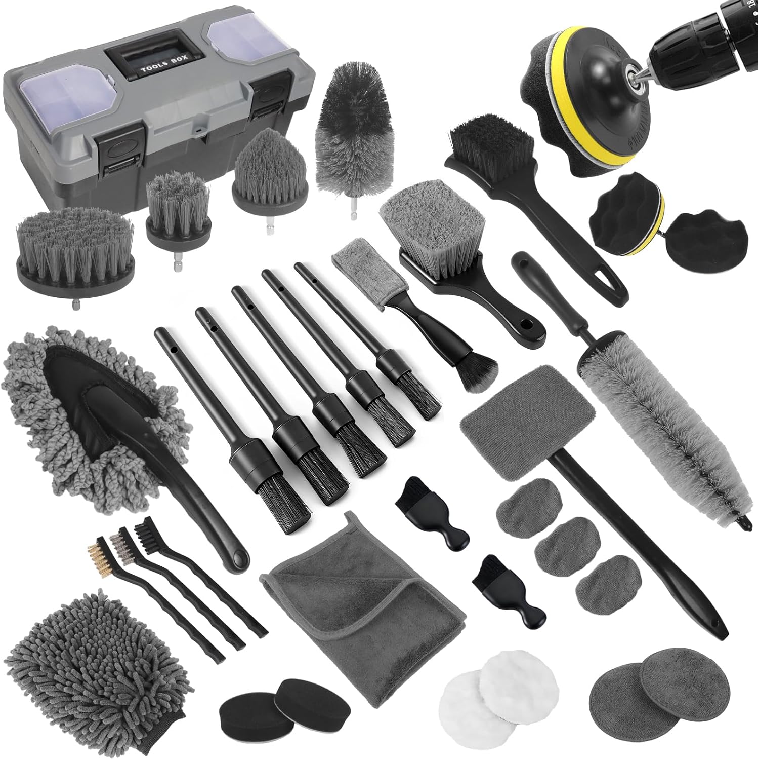طقم تنظيف السيارات، 36 قطعة من - مراجعة Interior Detailing Kit وسعره